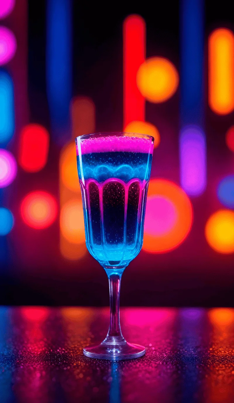 Koktajl Blue Velvet Martini z limonką